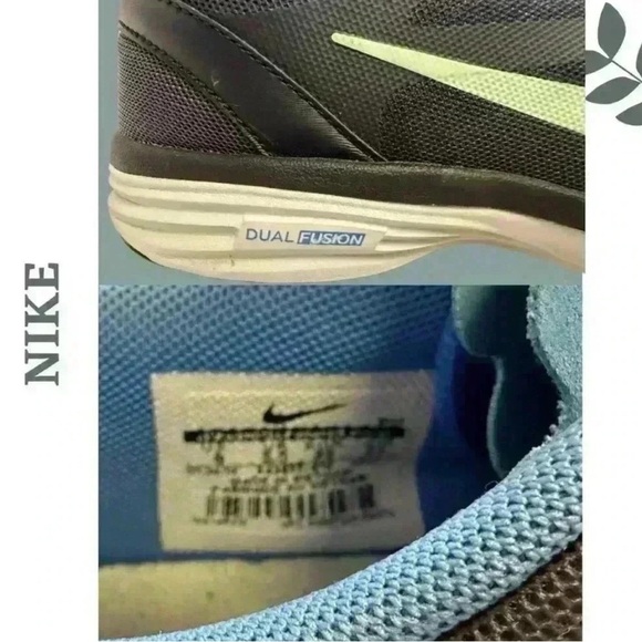 🛍️3/$40 Nike Dual Fusion Black Blue Running Athletic Shoes 443837-012 Size 8 - Picture 6 of 6